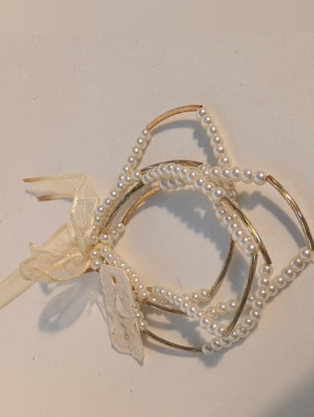 Altr'd State Stretch Beaded Bracelet Pearl - Picture 5 of 5